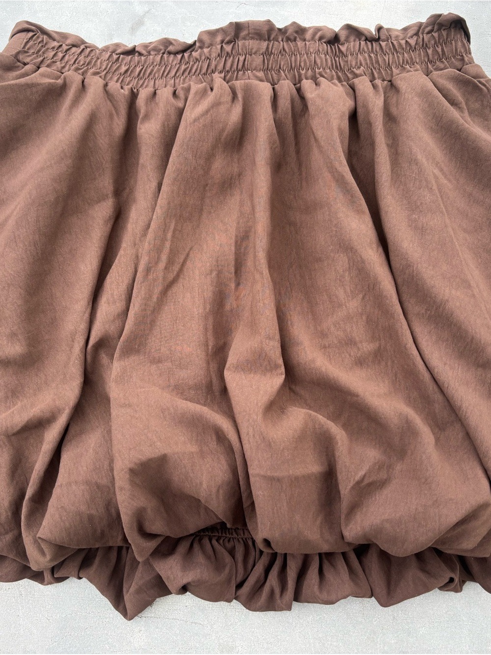 Brown Bubble Hem Skirt Women XL - Picture 7 of 14
